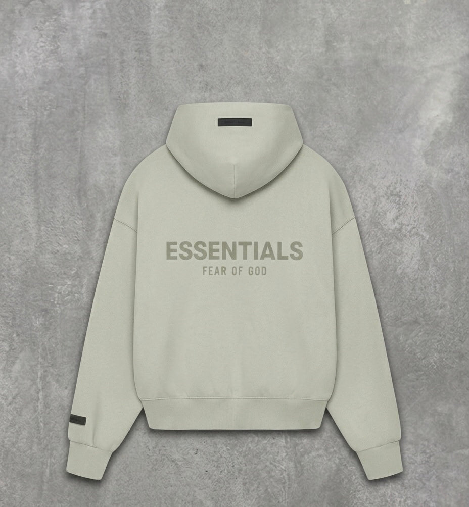 Fear of God Essentials Zip-Up Hoodie Abbey Stone