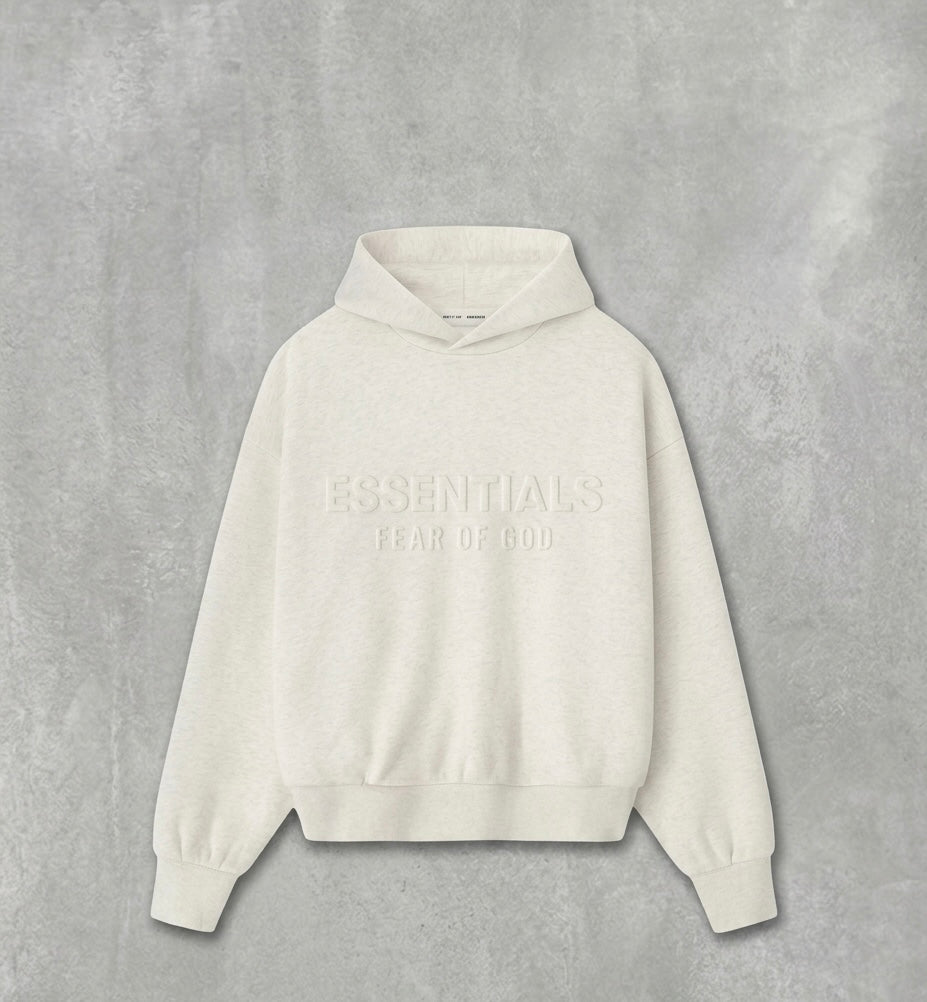 Fear of God Essentials FW25 classic hoodie in Light Heather