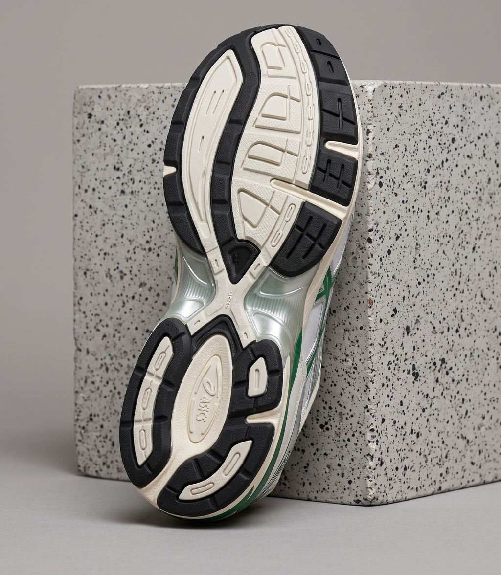 Asics Gel-1130 White Malachite Green, outsole tread detail