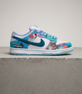 Nike SB Dunk Low x Futura Laboratories Bleached Aqua, side profile studio photograph